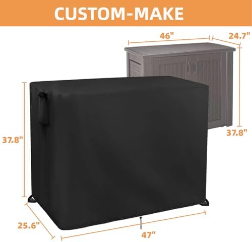 Outdoor Storage Cabinet Cover for Rubber Maid Patio Tool Shed Organization - Image 2