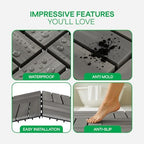 IDZO Interlocking Acacia Deck Tiles 9.6 SQFT - Image 4