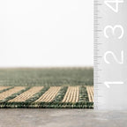 nuLOOM Asha Green Bordered Power Loomed Indoor/Outdoor Area Rug - Image 2
