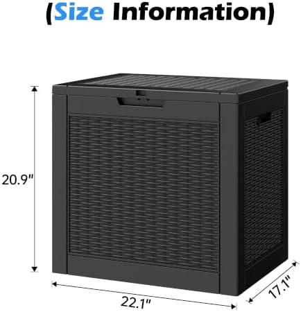 Outdoor Storage Box Waterproof, 32 Gallon Deck Box - Image 2