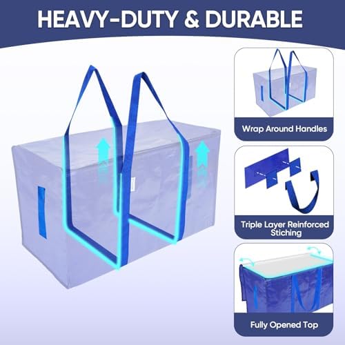 TICONN 8 Pack Extra Large Moving Bags Heavy Duty - Image 2