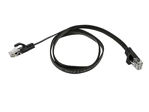 Monoprice Cat5e 2ft Black Flat Patch Cable UTP 30AWG 350MHz Pure Bare Copper - Image 4