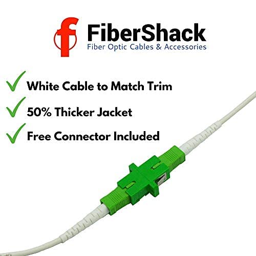 Fibershack White SC/APC to SC/APC Fiber Optic Patch Cable - Image 2