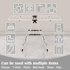 Maomo Foldable Clothes Drying Rack, Double-Sided Gullwing Laundry Drying Stand - Image 5