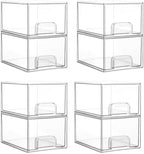 Vtopmart 8 Pack Small Clear Stackable Storage Drawers by Vtopmart