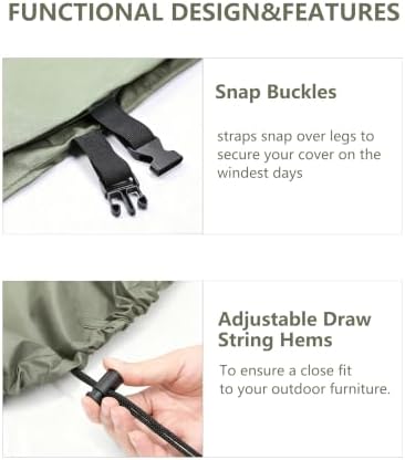 Rileytee Patio Furniture Set Covers Waterproof 4Pcs - Image 4