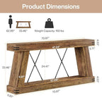 Tribesigns 70.87" Farmhouse Console Table - Image 3