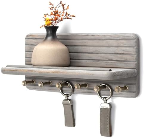 Rebee Vision Pine Wood Key Holder Wall Mount by REBEEVISION