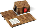 IDZO Interlocking Acacia Deck Tiles 9.6 SQFT by Idzo