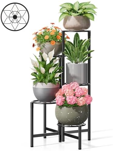 Plant Stand 5 Tier Indoor Metal Flower Shelf by Unknown