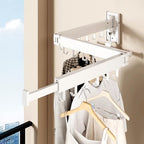 Wall Mounted Collapsible Clothes Drying Rack, Space-Saving Laundry Drying Rack - Image 4