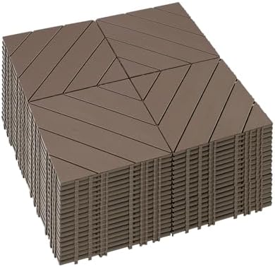 72 PCS Plastic Interlocking Deck Patio Tiles by Mapleyard