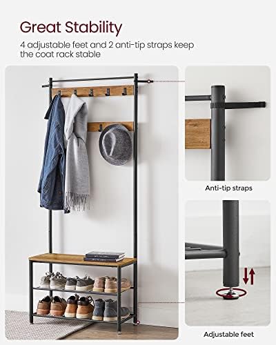 VASAGLE Coat Rack, Hall Tree - Image 6