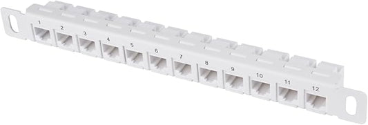 GeeekPi 12 Port Patch Panel, 10inch 0.5U CAT6 Network Patch Panel by GeeekPi