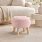 Simple Deluxe 13" Round Storage Ottoman - Image 2
