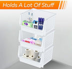 XLarge Stackable Storage Bins Open Front - Image 6