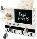Key Holder Wall Mount with Shelf, Key Hooks by HEKOOLA