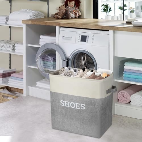 Lukeline Fabric Shoe Basket for Entryway, Hallway or Mudroom - Image 5
