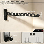 Wall Mounted Clothes Hanger Rack, Foldable Space Saving Laundry Rack - Image 5