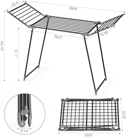 APEXCHASER Clothes Drying Rack, Large Capacity Drying Rack - Image 2