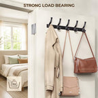 Optish Black Coat Rack Wall Mount, Heavy Duty Coat Rack Hooks - Image 3