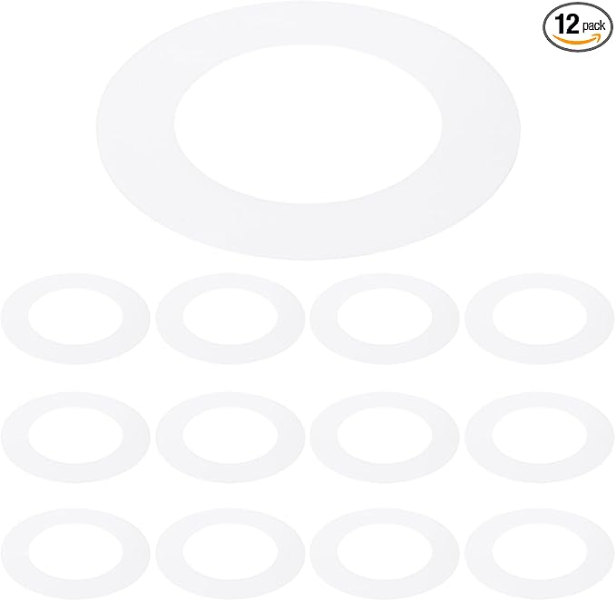PATIKIL 2.8" ID 4.5" OD Plastic Trim Ring, Translucent Matte White by PATIKIL