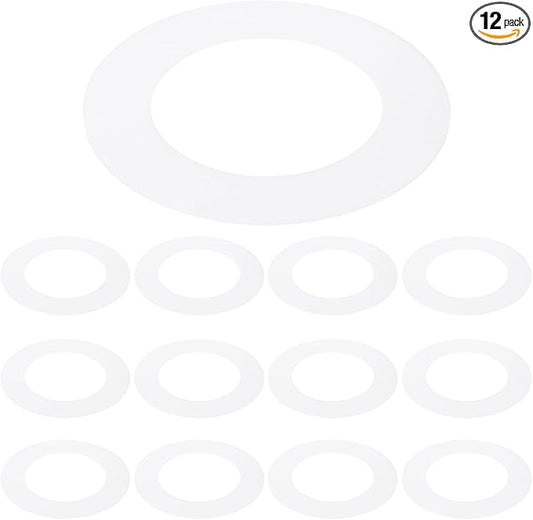 PATIKIL 3" ID 4.7" OD Plastic Trim Ring, Translucent Matte White by PATIKIL