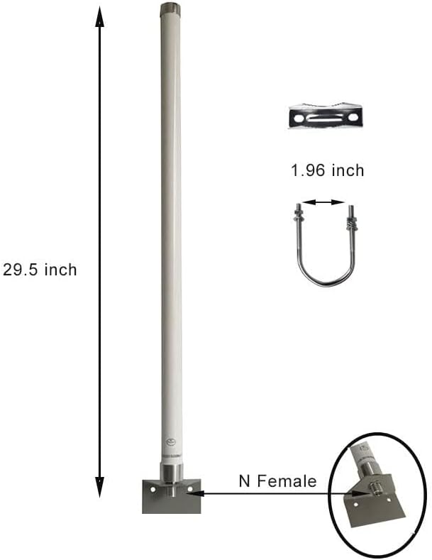External Long Range Omni-Directional 2.4G/5.8G 12dBi Antennas - Image 3