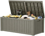 Outdoor Storage Box, Resin Deck Box Indoor and Outdoor, Waterproof Lockable Lid by NBYSGO