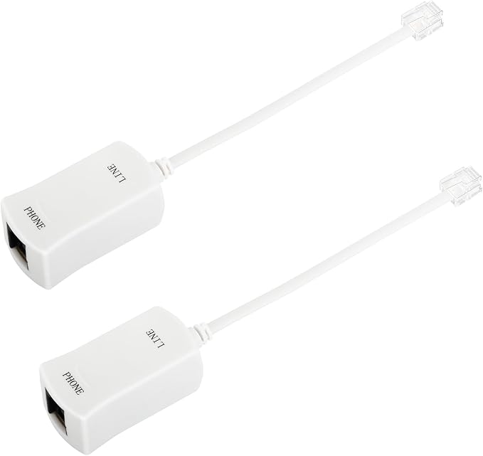 Uvital DSL Filter for Landline Phone, 2 Pack DSL Modem Phone Filter, RJ11 by Uvital