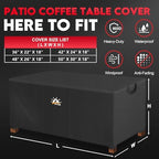 Zettum Outdoor Coffee Table Cover – Coffee Table Cover Rectangle Waterproof & - Image 3