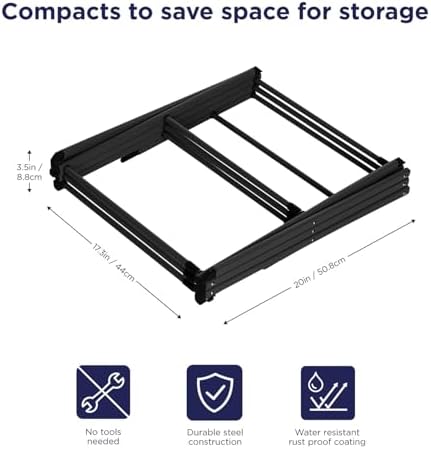Black+Decker 3 Tier Expandable Collapsing Foldable Laundry Rack - Image 3