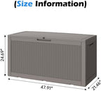 Outdoor Storage Box Waterproof, 100 Gallon Deck Box - Image 2