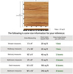 Yaheetech 54PCS Deck Tiles Acacia Wood Interlocking Outdoor Flooring - Image 4