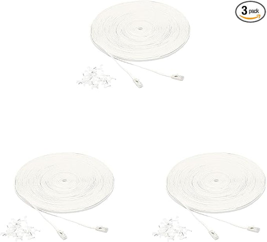 Amazon Basics Cat 6 Ethernet RJ45 10Gbps Flat Network Cable, 100ft Snagless by AmazonBasics