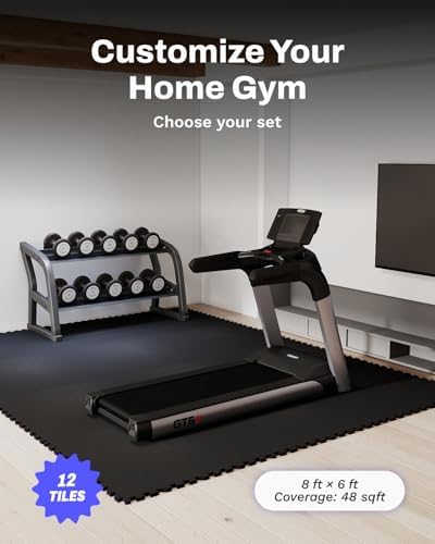 AIRHOP 0.56in Thick 48 Sq Ft Exercise Equipment Mats, 12 Tiles Upgraded Rubber - Image 4