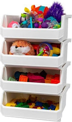 ReadySpace Extra Large Stackable Plastic Storage Bins by Akro-Mils