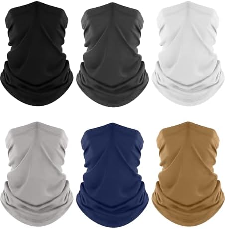 Fuinloth Neck Gaiter, 6 Pack Cooling UV Protection Bandana Face Mask Gator by fuinloth