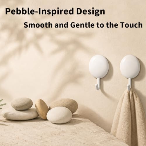 Adhesive towel hooks for bathrooms, No Drill Shower Hooks - Image 2