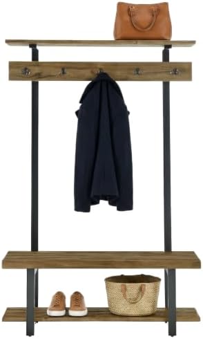 Pomona Solid Wood Entryway Hall Tree by AlaterreFurniture