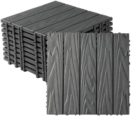 Interlocking Deck Tiles, 11.8"x11.8" Balcony Flooring - Image 7