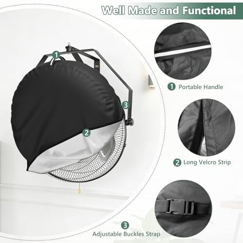 Wall Mounted Non Oscillating Fan Cover, Outdoor Waterproof Industrial Fan - Image 5