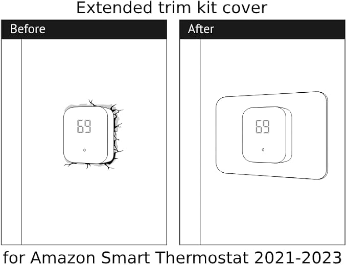 Amazon Smart Thermostat Extended Wall Plate Trim Cover, Paint and Damage Cover - Image 2