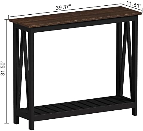 ChooChoo Farmhouse Console Table, Narrow Sofa Table - Image 2