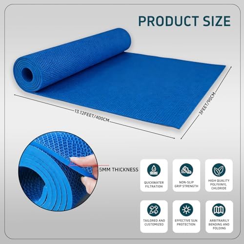 13Ft x 3Ft Ground Pool Drainage Mat 0.2 inch Thick Non Slip Swimming Pool - Image 3