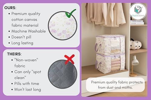 Chaos Cleared Canvas Storage Bags Designer Organizer 2 Pack – Seasonal Storage - Image 4