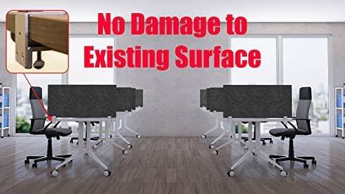 OBEX Panel Desk Mounted PET Privacy Screen, 18" x 24", Shadow