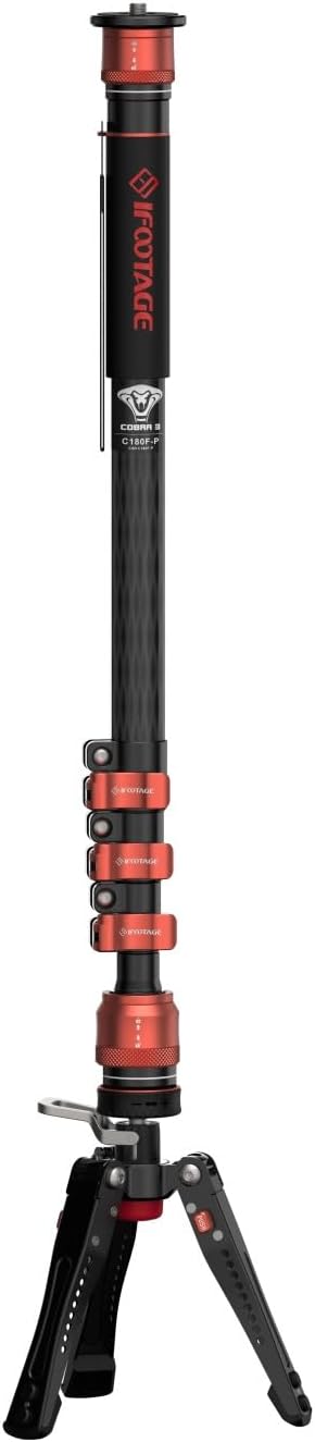 IFOOTAGE Cobra 3 C180F-P Carbon Fiber Video Monopod by IFOOTAGE