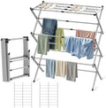 BAKON Space Saving Foldable Clothes Drying Rack, Extendable Rustproof Laundry by BAKON