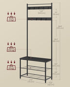 VASAGLE Coat Rack, Hall Tree - Image 6